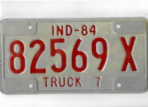 INDIANA 1984 license plate "82569 X" *****MINT***** - Picture 1 of 1
