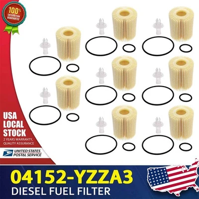 For Lexus IS250,IS350,GS300,GS350,GX460 Oil Filter 04152-YZZA3 Set of 8 Foto 1 de 4