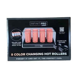 InfinitiPro By Conair 8-Piece Color Changing Hot Roller Set + 8 Super Clips. M - Picture 1 of 1