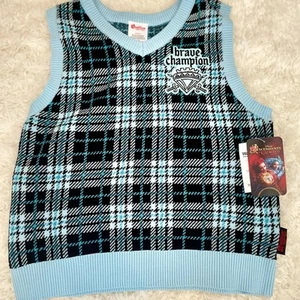 Disney Kids Girls Descendants The Rise of Red Champion Sweater Vest Plaid XL NWT - Picture 1 of 6