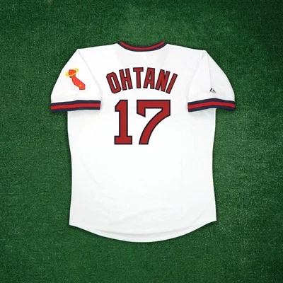 Shohei Ohtani 1973 California Angels Cooperstown Men's Home White Jersey - Image 1 of 4