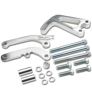 Fit Lwp 55-00 Chevy Small Block 262-400 Polished Aluminum Power Steering Bracket - Picture 1 of 4