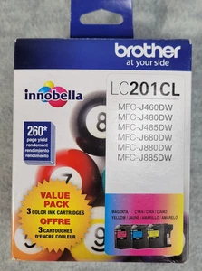 Brother LC201CL Ink Cartridge Yellow Cyan Magenta 3 Color Pack EXP 4/2023 NEW - Picture 1 of 4