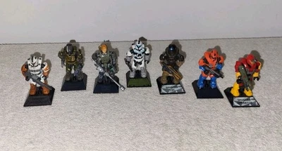 Halo Mega Bloks Halo Heroes Lote de 7 Conjuntos Completos de Figuras Marine Sniper CQC Etc - Imagem 1 de 4