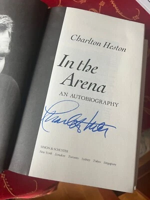 SIGNED In The Arena By Charlton Heston First Edition 1st Printing 1995 Hardcover - Imagem 1 de 4