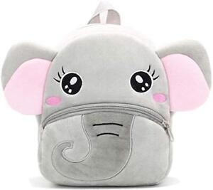 Cute Boy's and Girl's Plush Baby Elephant Animal Cartoon Mini Travel Backpack 