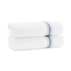 Paquete de 2 toallas de baño turcas, rayas ombre, 30x60, 600 GSM, lujo suave y felpa - Imagen 1 de 31