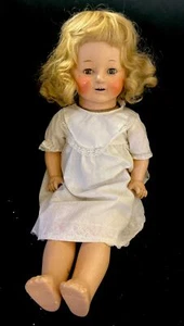 Horsman EIH 20" Composition / Cloth Doll Blonde 1920s-30s Blinking Eyes Antique - Picture 1 of 9