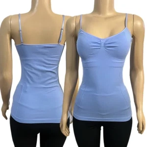 Bebe Sujetador Acolchado Sin Costuras Cami Sujetador Incorporado Camiseta sin Mangas Azul Claro Mediano/Grande - Imagen 1 de 4