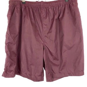 Pantalones Cortos Vintage Antiguo Azul Marino Nylon Para Hombre Talla XXL Borgoña Cintura Elástica Cordón - Imagen 1 de 7