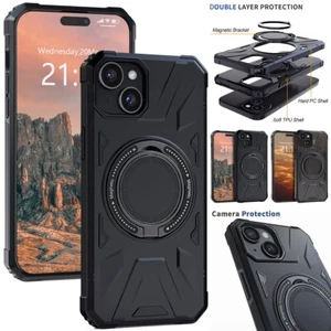 Funda rígida resistente con soporte magnético para Apple iPhone 15/Pro/Pro Max/Plus - Imagen 1 de 36