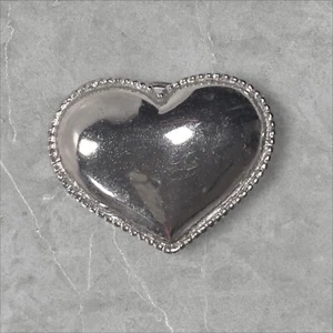 Fibbia per cintura intercambiabile in metallo a forma di cuore tono argento donna stile biker - Foto 1 di 5