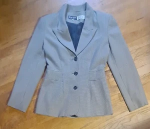 Vtg 90s Bisou-Bisou  Michele Bohbot Bergdorf Goodman HoundstoothCheck Blazer 10  - Picture 1 of 17
