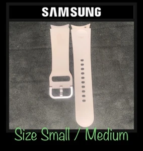 Correa de reloj original Samsung Galaxy 20 mm S/M rosa/dorado curva se adapta a Galaxy 2-6+activa - Imagen 1 de 6
