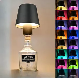 Wireless RGB LED Wine Bottle Lamp with Stepless Dimming and USB Charging - Picture 1 of 19