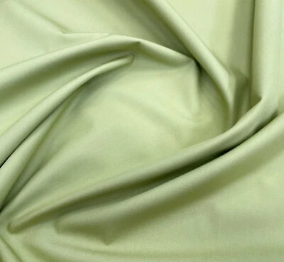 100% Cotton Poplin Fabric Plain - SAGE - Green Craft Fabric Material Metre - Image 1 of 2