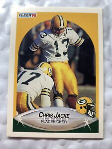 CHRIS JACKE 1990 FLEER FOOTBALL CARD # 173 Green Bay Packers GB Super Bowl