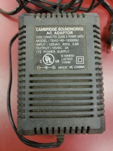CAMBRIDGE SOUNDWORKS TEAD-66-153000U ADAPTADOR AC 15VDC - Imagen 1 de 3