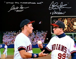 Charlie Sheen & Corbin Bernsen Major League Autographed 11x14 Photo ASI Proof - Picture 1 of 2