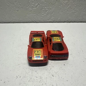 2 Vintage Slot Car Ferrari Red F40 Turbo 7 - Picture 1 of 4