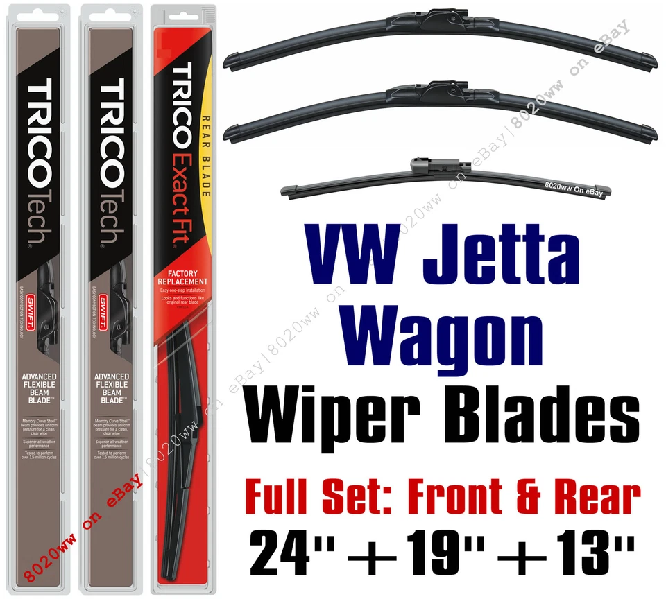 Limpiaparabrisas delantero/trasero VW Volkswagen Jetta 2009 y 2010 3pk 19240/19190/13G Foto 1 de 1