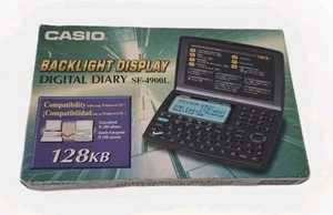Vintage Casio Digital Diary SF-4900L 128KB Backlight Display w/ Box - Picture 1 of 3
