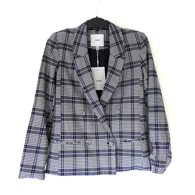 Ichi Ihadda Tartan Check Blazer Jacket Size 8 UK NEW - Image 1 of 4
