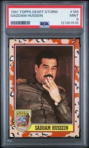PSA 9 - Saddam Hussein - 1991 Topps Desert Storm #189 (RC) - *TEXCARDS* - Picture 1 of 3