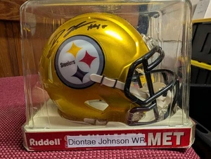 Pittsburgh Steelers handsigniert signed Mini Helm Coa BAS Diontae Johnson - Bild 1 von 3