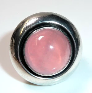 Brosche 925 Silber Nils Erik From N.E.FROM Rosenquarz Modernist Dänemark TOP - Picture 1 of 6