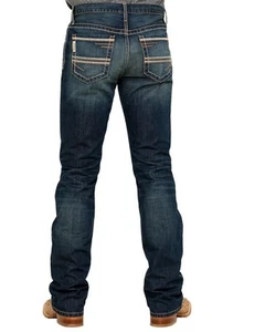 Cinch Men's Ian Dark Wash Slim Bootcut Rigid Denim Jeans - MB69936001 - Picture 1 of 63