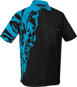 Harrows Rapide Black and Aqua Shirt L - Picture 1 of 3