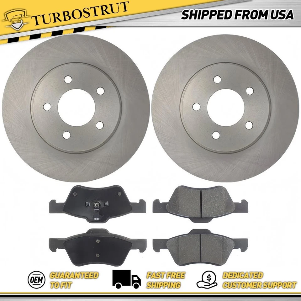 Комплект передних оригинальных тормозных дисков тормозных колодок для Ford Escape 2,5 л 2009-2012 годов выпуска - Изображение 1 из 2