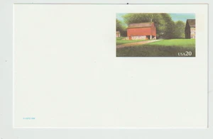 US Scott #UX198 MNH Red Barn 20c Postal Card 1995 - Picture 1 of 1