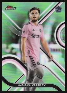 2022 Topps Finest MLS Neon Green Rookie #12 Indiana Vassilev /99 Inter Miami CF - Picture 1 of 2