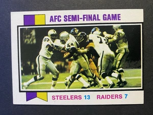 1973 Topps Football AFC Semi Final Game Steelers/ Raiders Card #134 - Picture 1 of 2