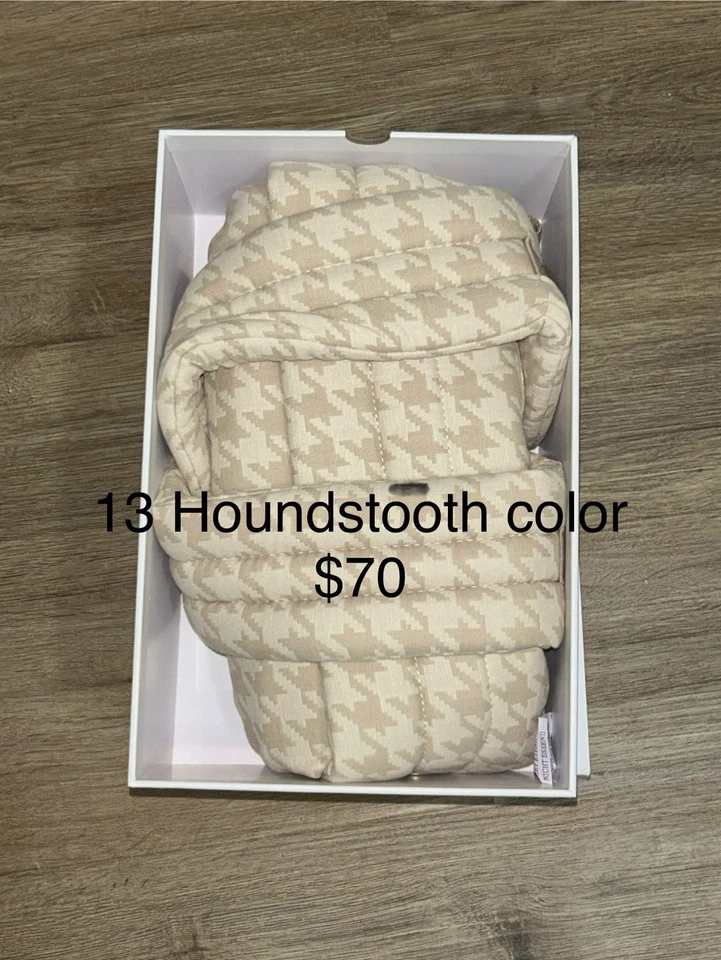 Porta-bebês MABĒ Monarch-Houndstooth bege/castanho-ergonômico algodão quadril seguro⭐️NOVO - Imagem 1 de 1