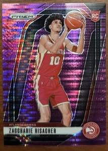 Zaccharie Risacher 30/35 Purple Pulsar ROOKIE 2024-25 PANINI PRIZM #265 Hawks RC - Bild 1 von 2