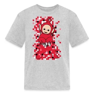 Teletubbies Po In a Cool Pixel And Drip Design Kids' T-Shirt - Picture 1 of 22