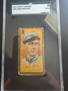 1911 Sweet Caporal T205 John Pfeister Authentic - Picture 1 of 3