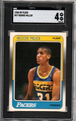 Fleer RC 1988-89/Reggie Miller/SGC 4 en muy buen estado-excelente-bajo grado bonito Foto 1 de 2
