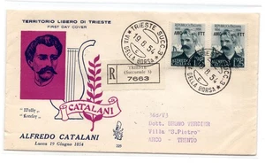 Trieste A - Catalani coppia su FDC Venezia racc. - Picture 1 of 1