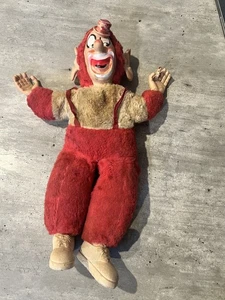 Muñeca Payaso Rushton Años 50 De Colección Orejas Grandes Goma Cara Manos 7 Zapatos - Imagen 1 de 5