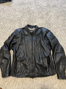 men s harley davidson fxrg leather Jacket, Padded , Black, Xl - Foto 1 di 12
