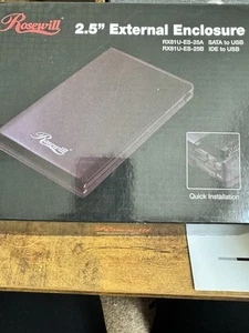 Rosewill 2.5" IDE to USB External Enclosure 480 MB/s LED Black RX81U-ES-25B NOB - Picture 1 of 5