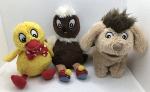 3x Unser Sandmännchen Plüschtiere Pittiplatsch, Moppi, Schnatterinchen - Heunec - Bild 1 von 13