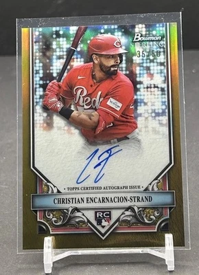 Christian Encarnacion - Strand 2024 Bowman Sterling Gold Rookie Auto /50 #RA-CE - Image 1 of 2
