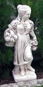 Putte Frühling vier 4 Jahreszeiten Gartenfiguren Kinder Statuen Steinguss 75 cm - Bild 1 von 1
