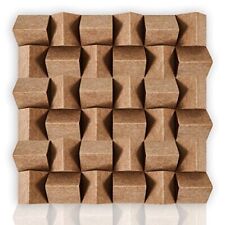  Acoustic Panels,Acoustic Diffuser Sound diffuser Panels Full DIY Brown