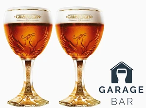 Set Of 2 Grimbergen Beer Glasses 33cl Brand New - Picture 1 of 2